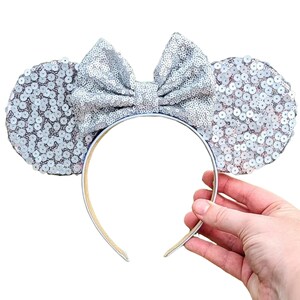 Sassy Silver Sequin Mouse Ears