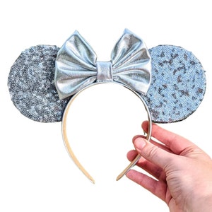 Stunning Silver Sequin Mouse Ears