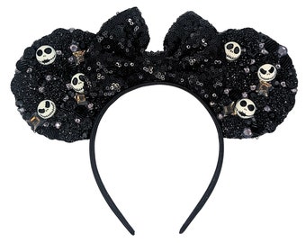 Jack Skellington Skull Dots Gem Medley Ears