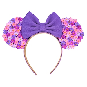 Leidenschaftliche lila Prinzessin Flower Power Maus Ohren