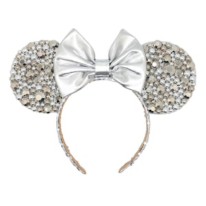 Atemberaubende Silber Strass Medley Maus Ohren