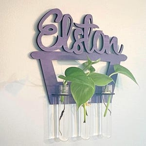 Custom Family Propagation Station | Personalized Plant Holder | Wall Mounted Propagation Wall Art | Houseplant Gift