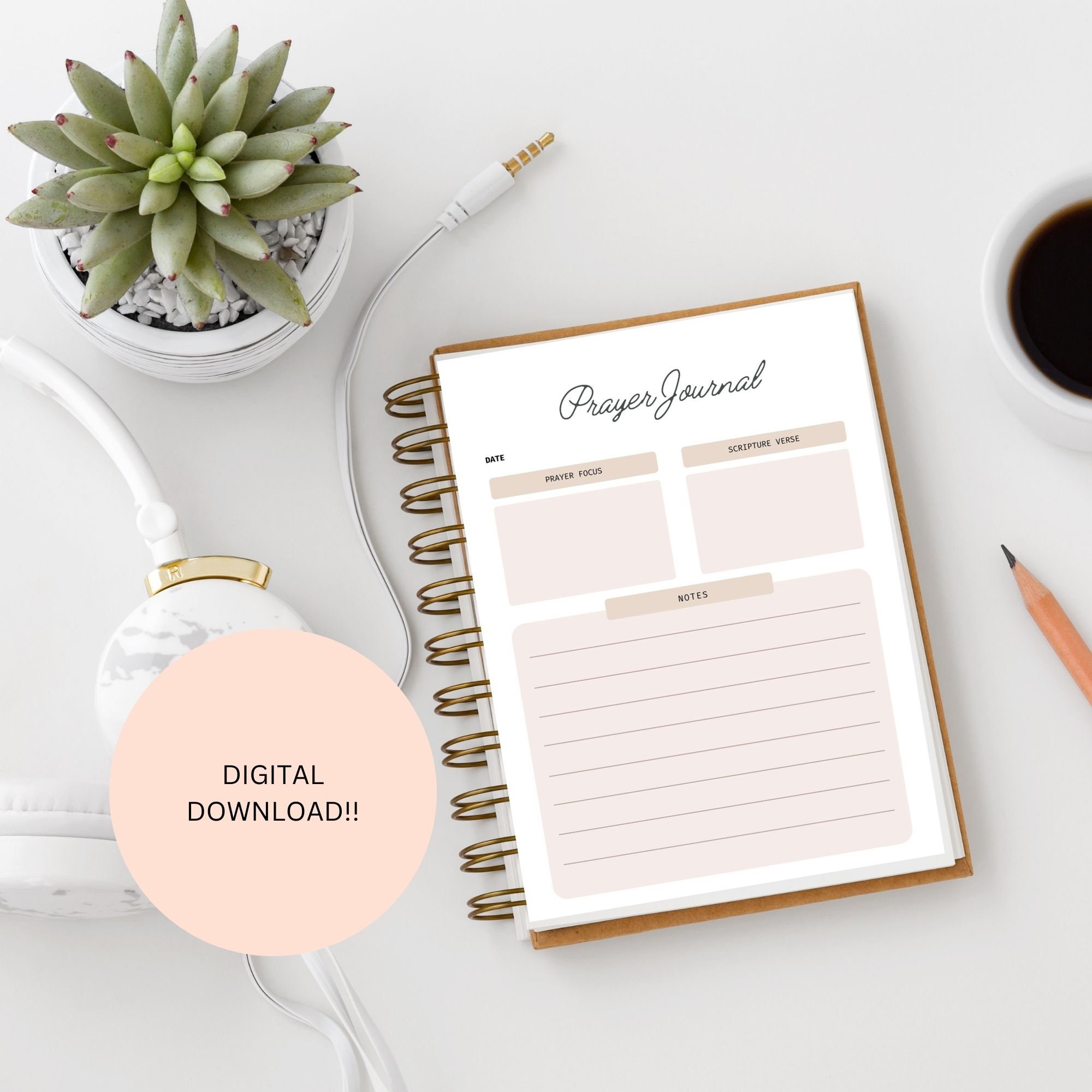 Prayer Journal for Women, Printable Prayer Journal, Daily Journal ...