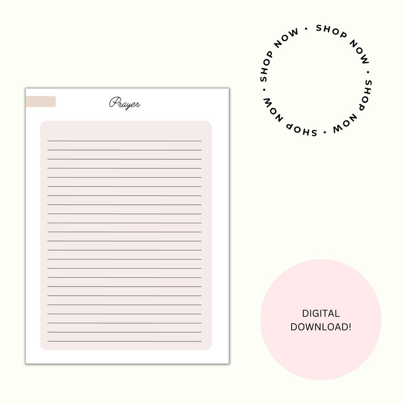 Prayer Journal for Women, Printable Prayer Journal, Daily Journal ...