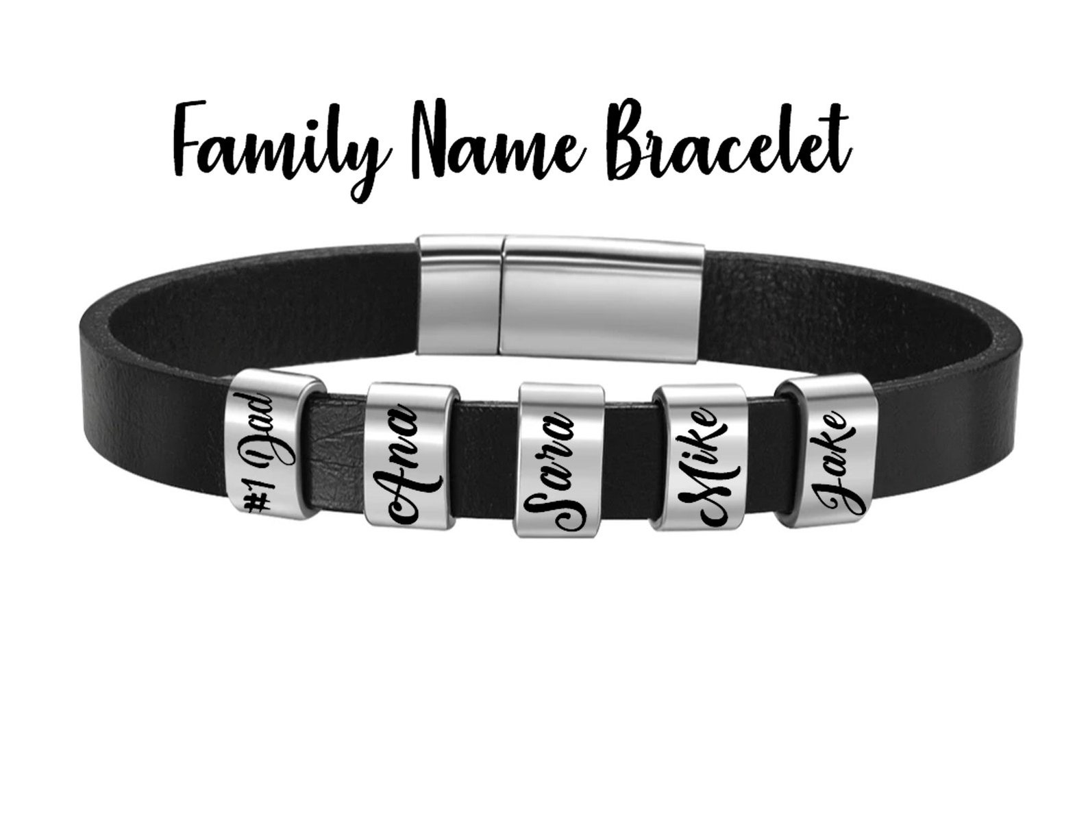 Men Bracelet Engraved Dad Bracelet Father's Day Gift Etsy