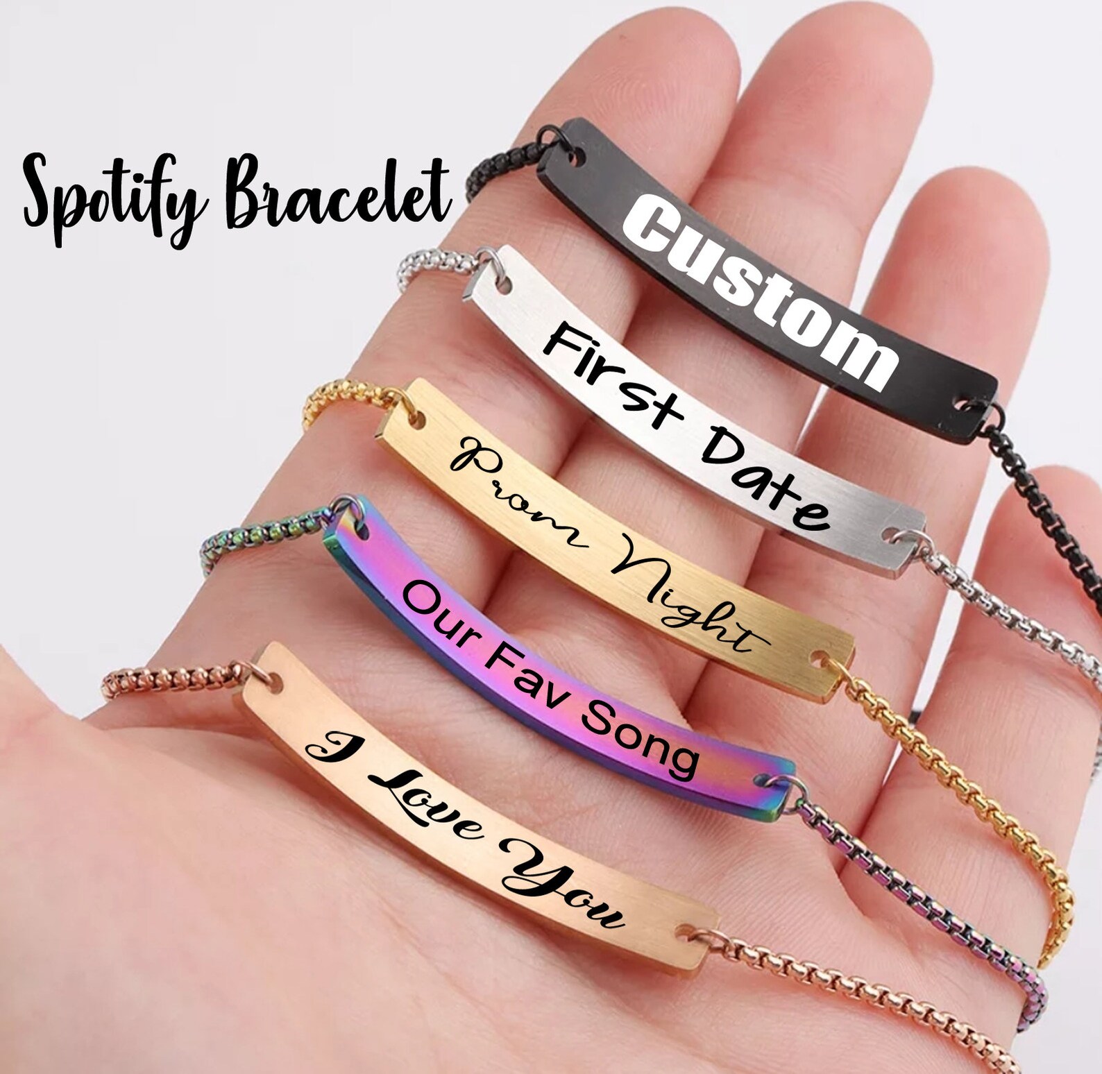 Spotify Favorite Song Spotify Song Code Bracelet Etsy