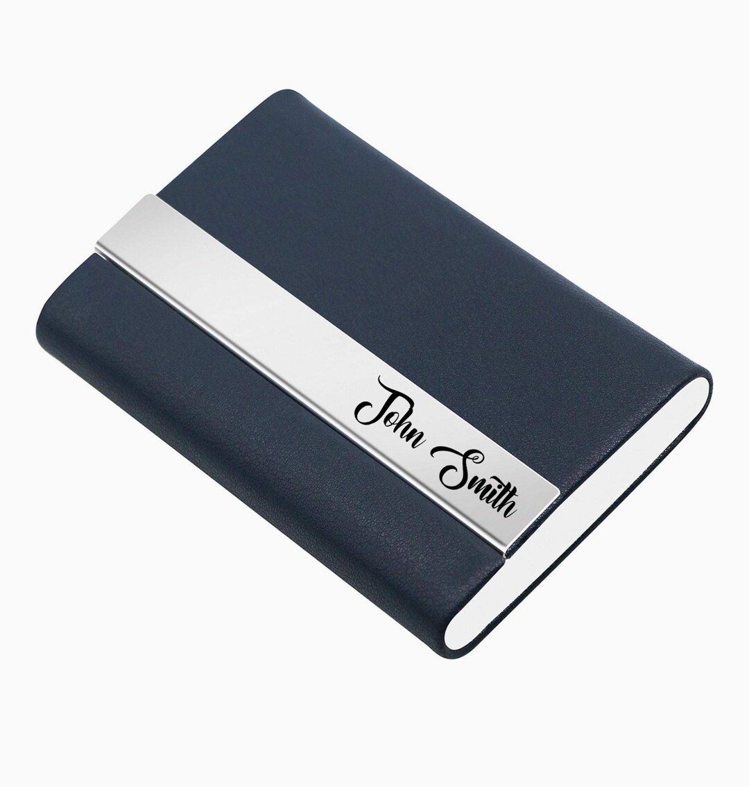 Personalized Business Card Holder Leather Business Card Etsy