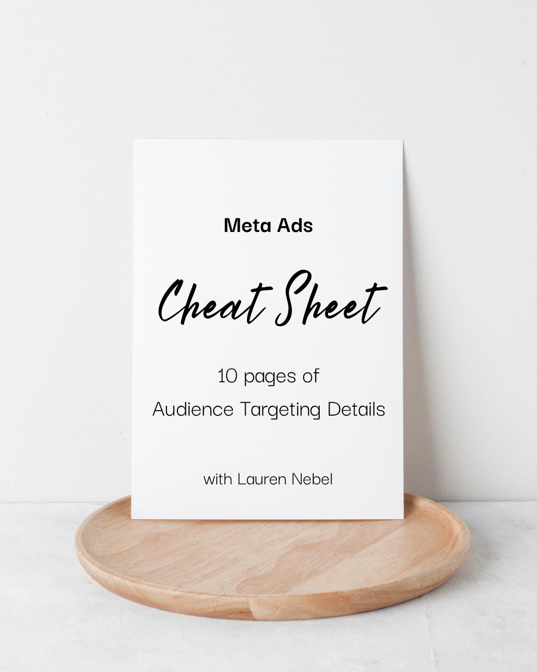 Facebook Ads Guide & Meta Ads Targeting Cheat Sheet | 10-page PDF ...