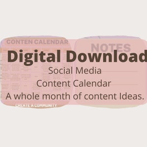 Calendario de contenido de redes sociales, Contenido mensual, Redes sociales, INSTAGRAM,FACEBOOK,PINTEREST,Calendario, Planificador, Planificador de contenido, Rastreador de contenido