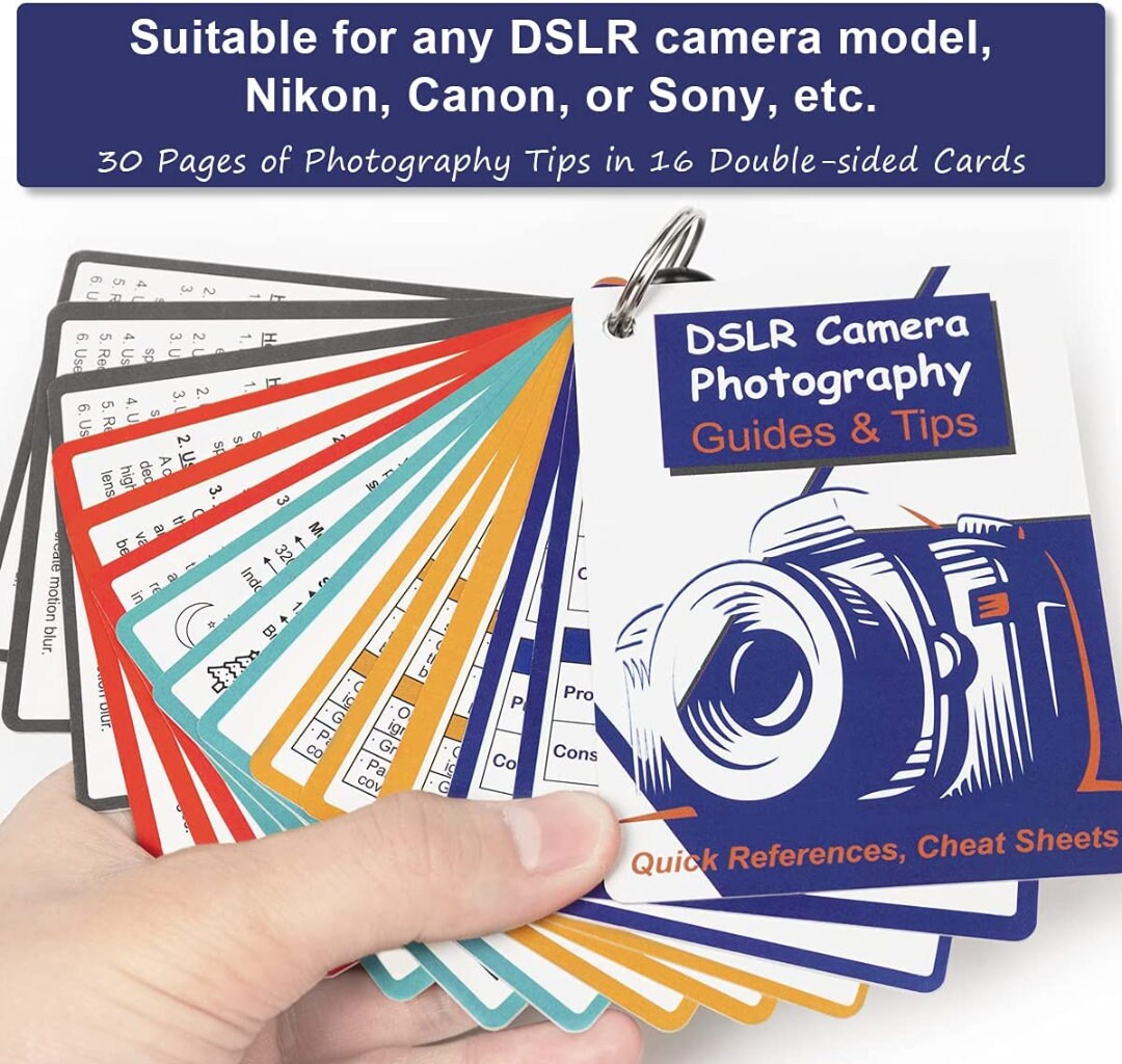 DSLR Photography Cheat Sheet Cards Waterproof and Scratch Resistant - Etsy