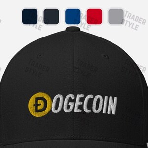 Dogecoin Bull Baseball Cap doge coin crypto cryptocurrency trader gift dad hat