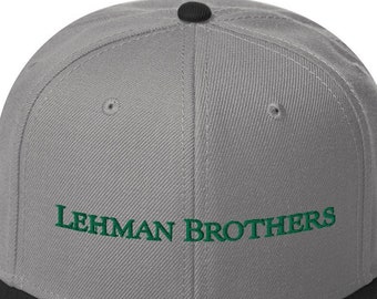 Vintage Lehman Brothers Corporate Snapback Cap Stock Market Trading Trader Gift Embroidery Hat