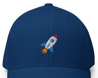 Rocket Emoji to the Moon Baseball Cap stock crypto trader embroidery dad hat