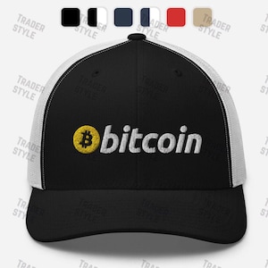 Bitcoin Trucker Cap BTC crypto cryptocurrency trading trader gift embroidery hat