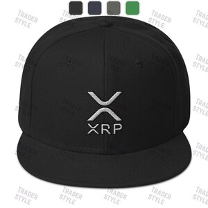 XRP Snapback Cap Ripple Krypto Handel Trader Geschenk Stickerei Hut