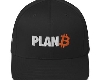 Bitcoin Plan B 21 Million Baseball Cap crypto BTC trader gift dad hat side embroidery left + right