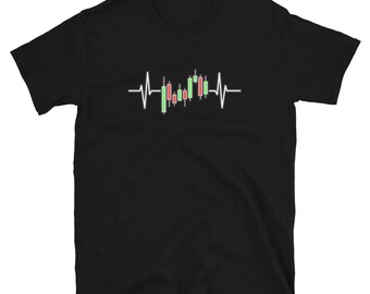 Trader Heartbeat Pulse T-shirt Trader Stock Market Trader Trading Tee