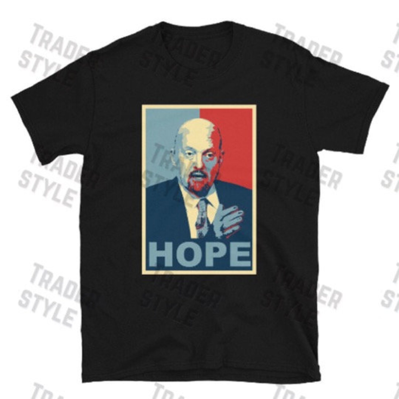 Jim Cramer Hope T-shirt obama style stock market mad money | Etsy