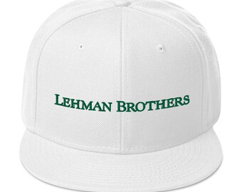Vintage Lehman Brothers Snapback Cap Stock Market Trader Gift Embroidery Hat