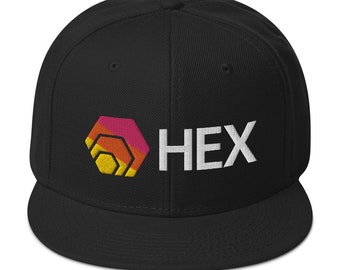 Hexican Logo Snapback Cap HEX Cryptocurrency Crypto Trader Gift Embroidery Hat