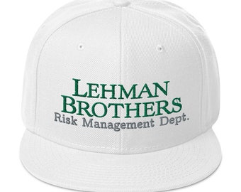 Lehman Brothers Funny Corporate Snapback Cap Stock Trader Gift Embroidery Hat