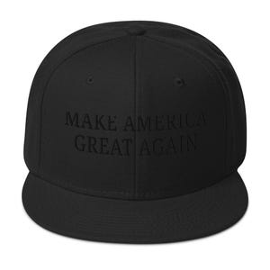 Make America Great Again Subtle Black Elon Musk Slogan Snapback Cap MAGA Republican Donald Trump Gift Embroidery Hat. Global free shipping.