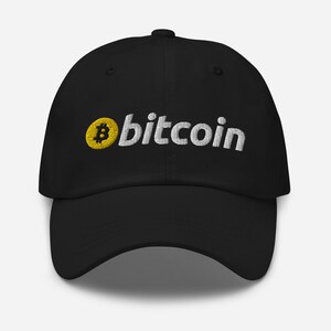 Bitcoin Logo Adjustable Baseball Cap Crypto Trader Gift Embroidery Dad Hat
