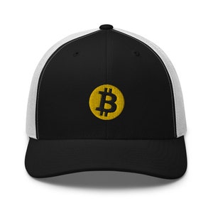 Bitcoin Trucker Cap Gold Coin BTC crypto cryptocurrency trading trader embroidery hat
