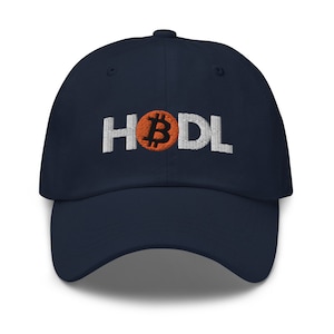 Bitcoin Hold Adjustable Baseball Cap BTC Crypto Trader Gift Embroidery Dad Hat