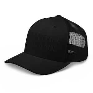 Make America Great Again Subtle Black Elon Musk Slogan Trucker Cap MAGA Republican Donald Trump Gift Embroidery Hat. Global free shipping.
