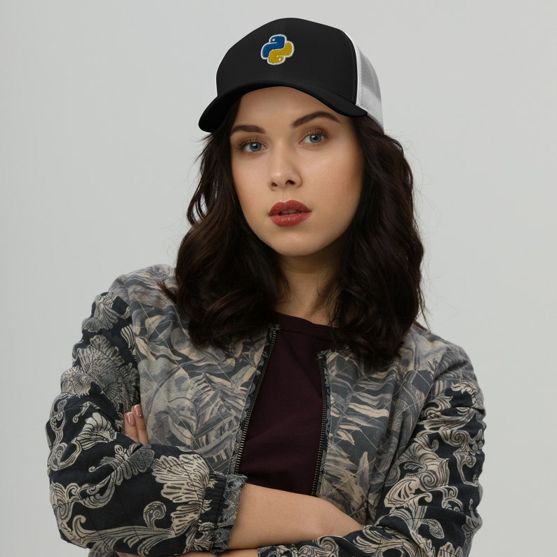 Python Trucker Cap py engineer programmer software developer coder gift Hat image 2