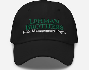 Lehman Brothers Risk Management Adjustable Baseball Cap Gift Embroidery Dad Hat