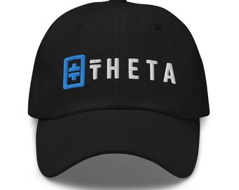 Gorra de béisbol ajustable Theta, regalo de Crypto Trader, gorra bordada para papá