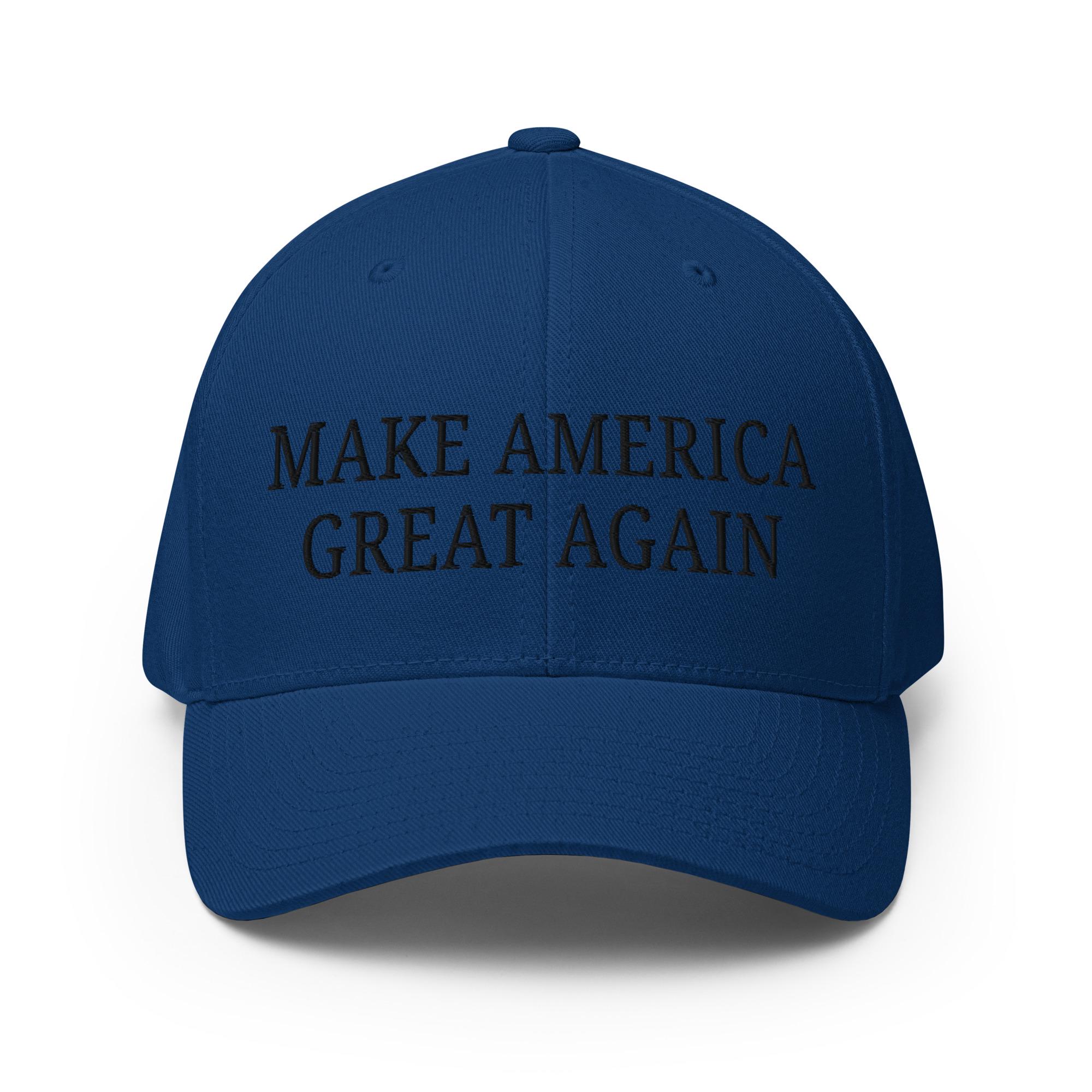Dark MAGA Mütze Flexfit – Schwarz, Mit Trump & Elon Musk Motiven, Gestickt, Für Unisex