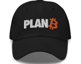 Bitcoin Plan B Adjustable Baseball Cap BTC Crypto Trader Gift Embroidery Dad Hat