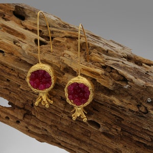 Pomegranate Earrings,Turkish  jewllery for Special  - Handmade with Ottoman and Armenian,Turkish earrings for women Jewelry,Gifts