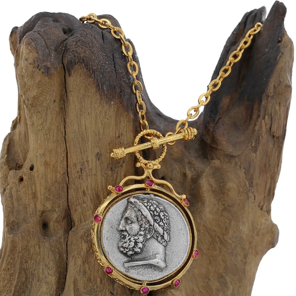 Coin Necklaces: Ancient History Revived with Stylish Modernist Medallions in Hellenistic and Etruscan Inspirations Gifts for Mom