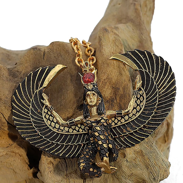 Isis Necklace: Illuminating the Essence of the Birthing Goddess in Ancient Egyptian and Hellenistic Influenced Whimsical Modernist Jewelry