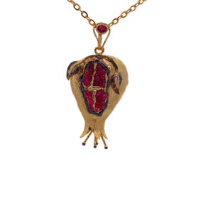 Pomegranate Pendant Necklace: Special Turkish Jewelry, Handmade, Unique Gift for Loved Ones