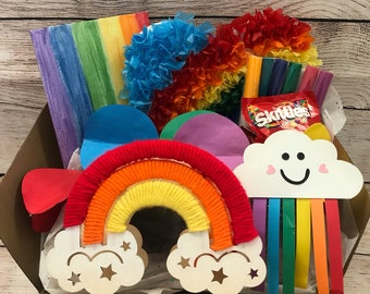 Rainbow DIY Craft Kit & Activity Box, STEM Science Experiments