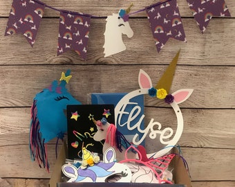 Unicorn Craft Kit, Kids Activity Box, DIY Unicorn Crafts
