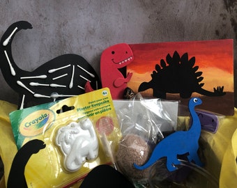 Dinosaur Craft Kit, Fossils, Excavation, Painting, Kids Activity Box