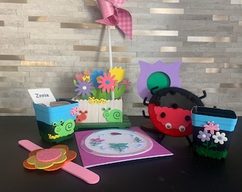 Spring Craft Kit for Kids, Flower Planting, Pinwheel, Bracelet