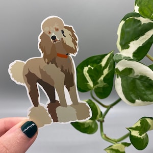 Cute Standard Poodle Sticker - Giant Poodles - Doodle - Standard Poodle - Dog Owner - Pet Parent - Matte Stickers - Fancy Dogs - Gift Guides