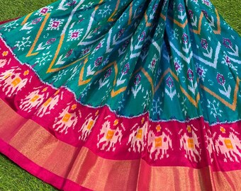 ikat lehenga material