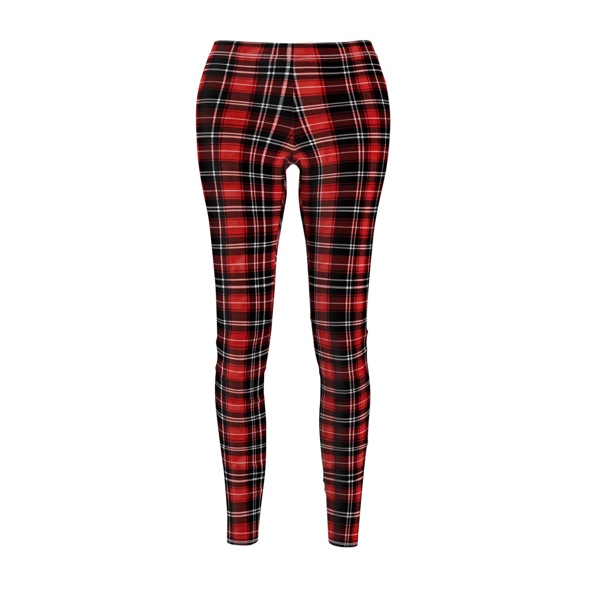 Red Plaid Leggings Etsy Singapore