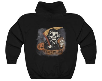 Funny Grim Reaper Hoodie for Men and Women alike, Funny Unisex Grim Reaper Sweatshirt, Funny Halloween Hoodie, Grim Reaper Halloween