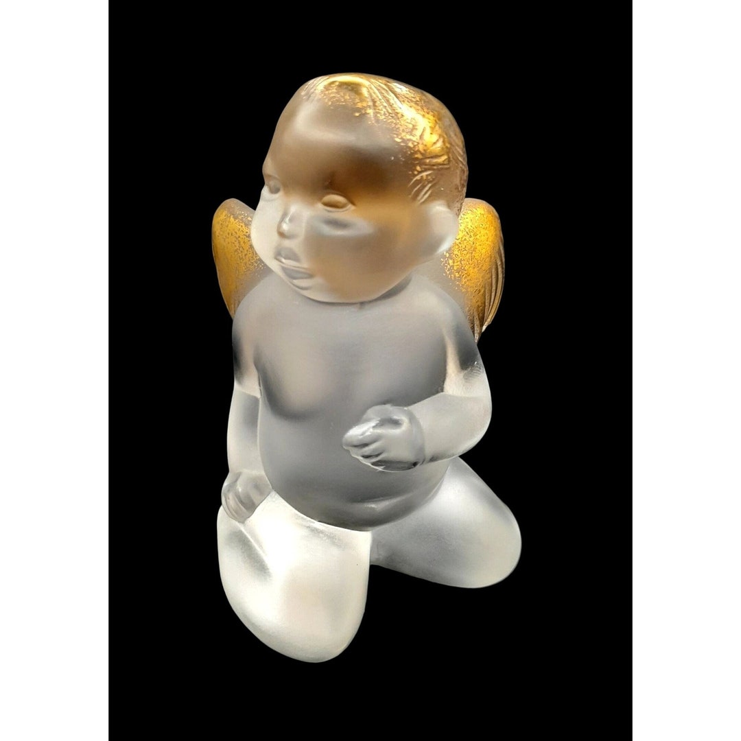 Lalique Elton John Angel of Hope Frosted Crystal Cherub Etsy