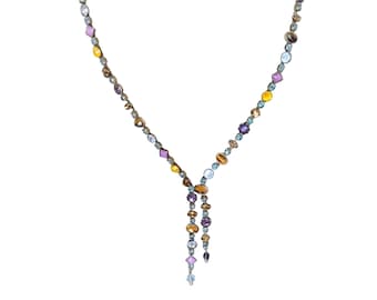 Vintage Sorrelli Crystal Rhinestone Lariat Necklace Adjustable
