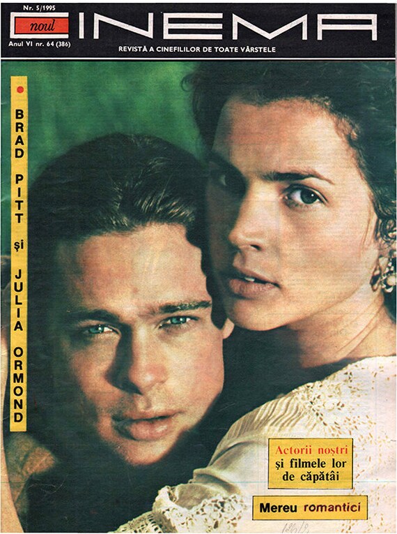 Brad Pitt Julia Ormond Legends Of The Fall Magazine Cover Etsy Brad Pitt Julia Ormond Legends Of The Fall Magazine Cover Etsy
